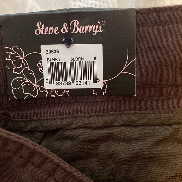 NWT Brown Wide Leg Stretch Capri Size 6 - Picture 9 of 9